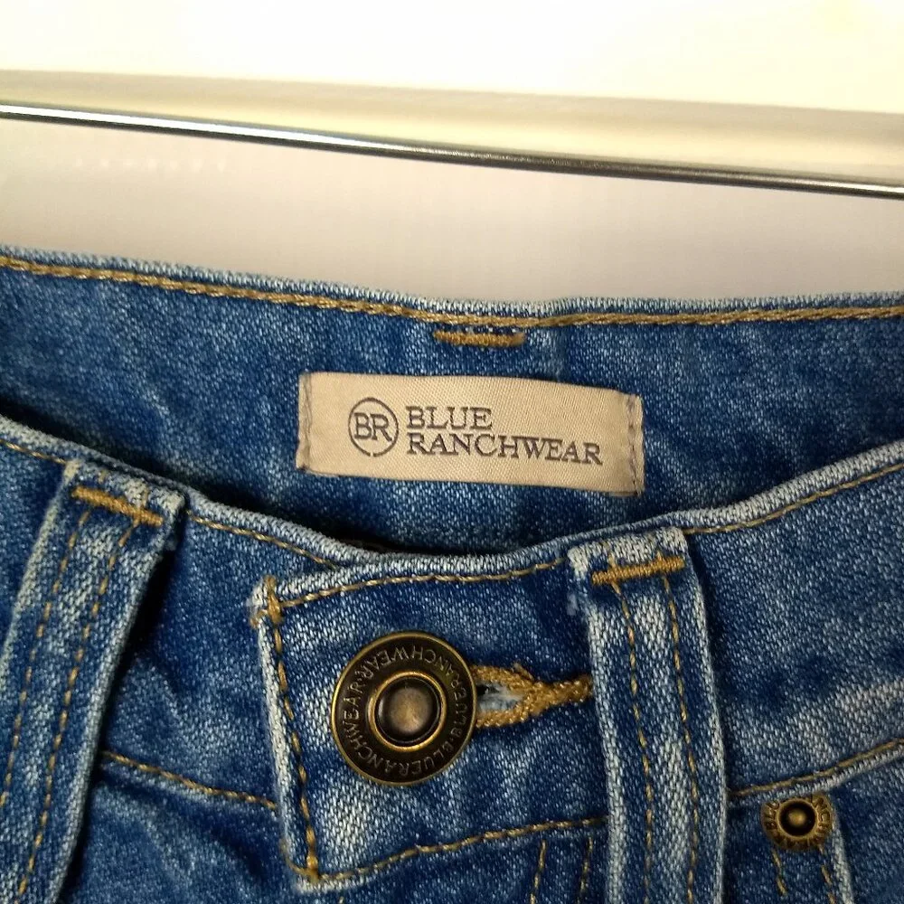 Blue Ranchwear Straight Jeans 32 L x 30 W 100% Cotton Mens Medium Wash 32x30
